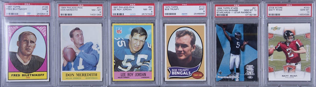 1964-2010 Topps and Assorted Brands Football PSA-Graded Collection (20 Different) 